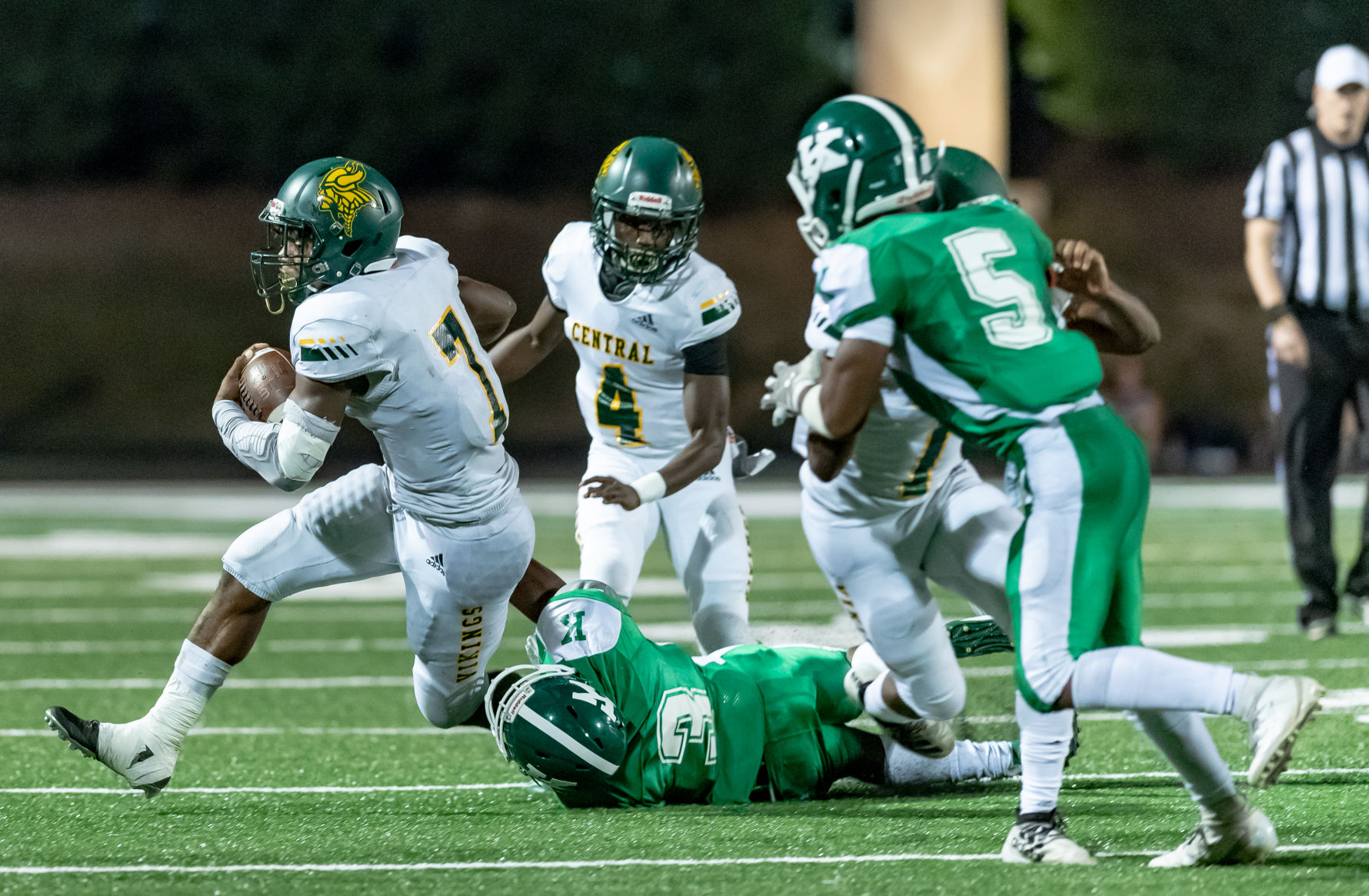Friday night high school football action